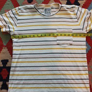 Jungmaven Marigold Stripe Baja Tee Shirt Medium
